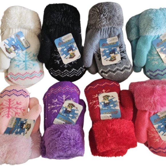 Wholesale Toddlers Mittens Bulk Kids Mittens Wholesale Girls Mittens Boys Mitten - Picture 1 of 1